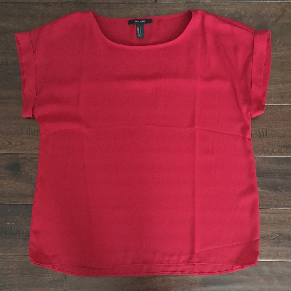 Forever 21 boxy red top